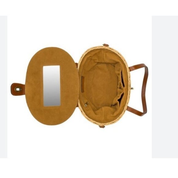 PATRICIA NASH Thea Mini rattan basket crossbody bag with Greek Floral scarf - Picture 10 of 11